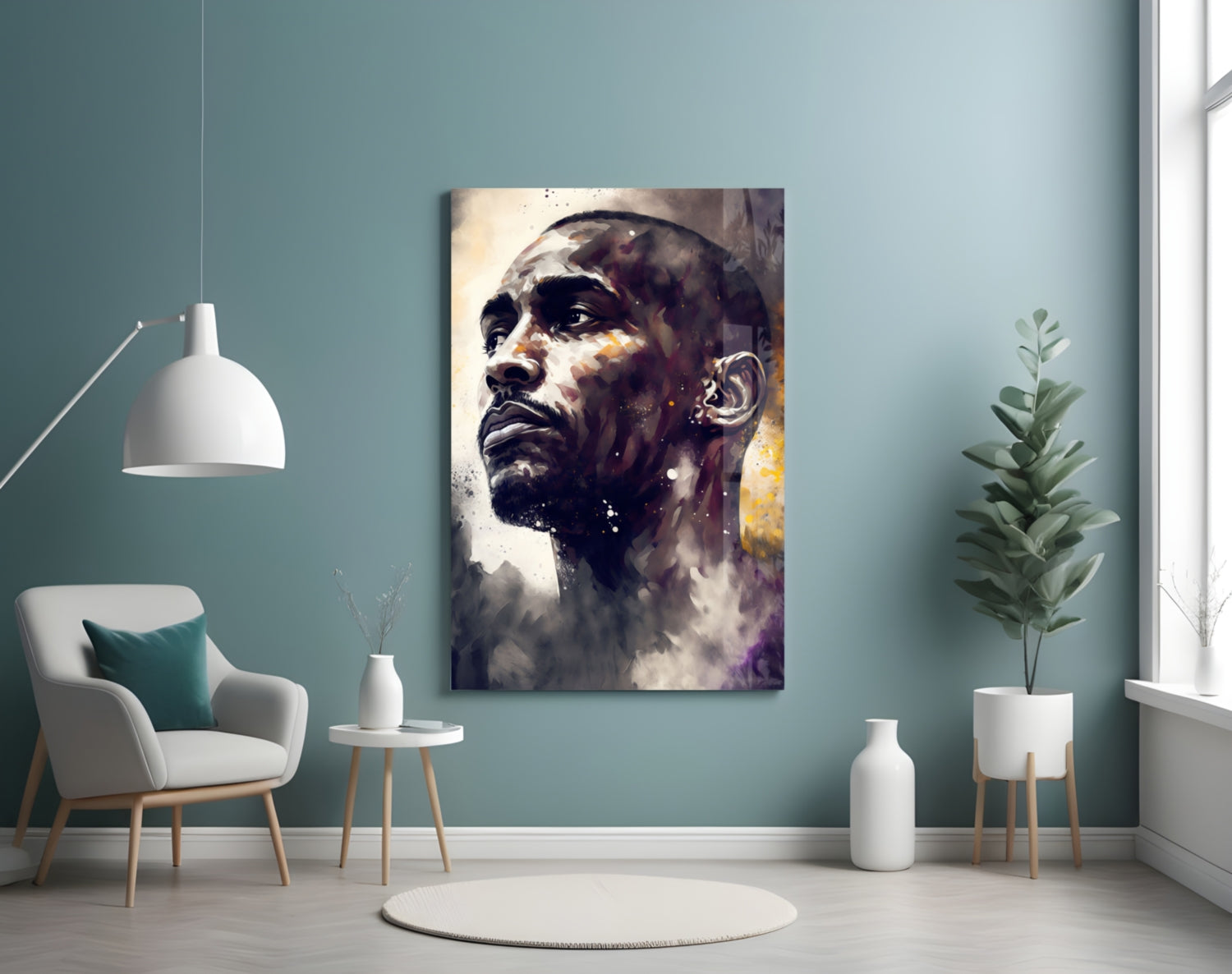 Kobe Bryant Glass Wall Art  || Designer Collection