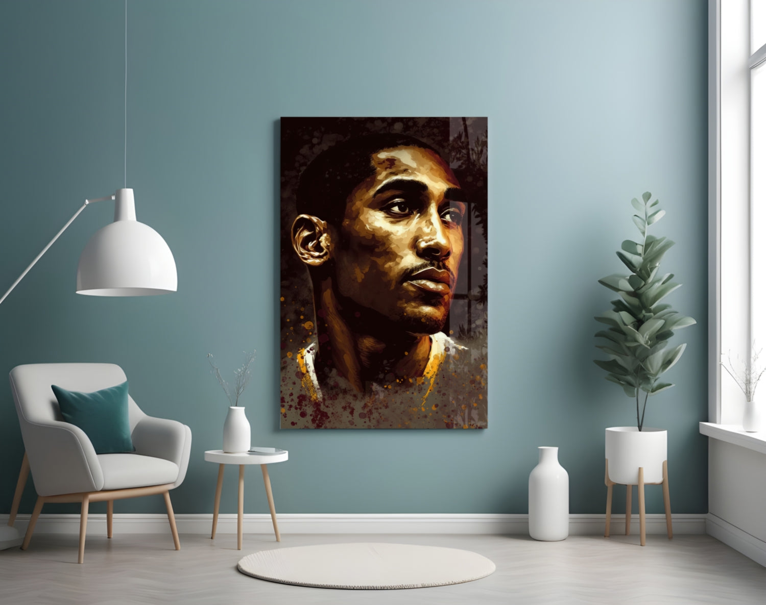 Kobe Bryant Glass Wall Art  || Designer Collection