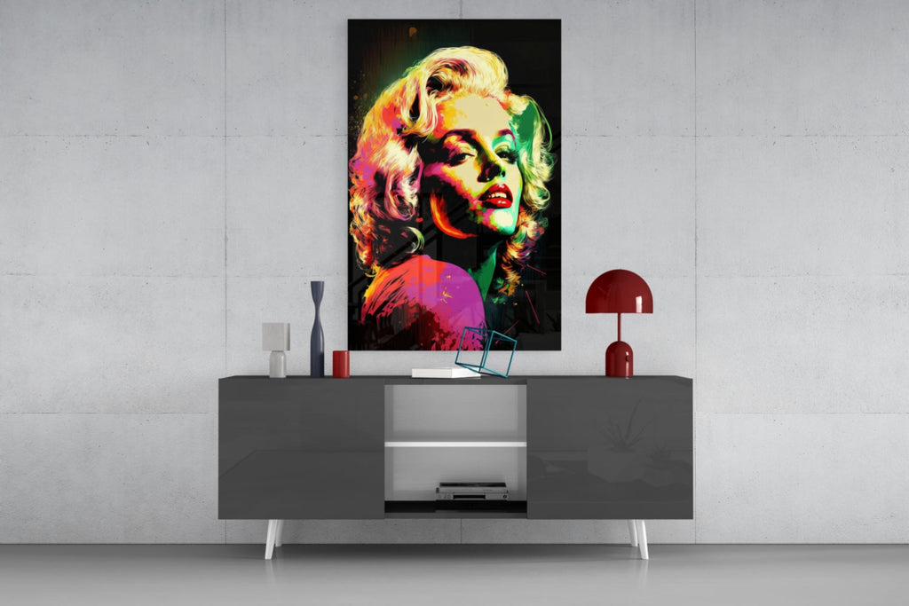 Marilyn Monroe Glass Wall Art  || Designer Collection