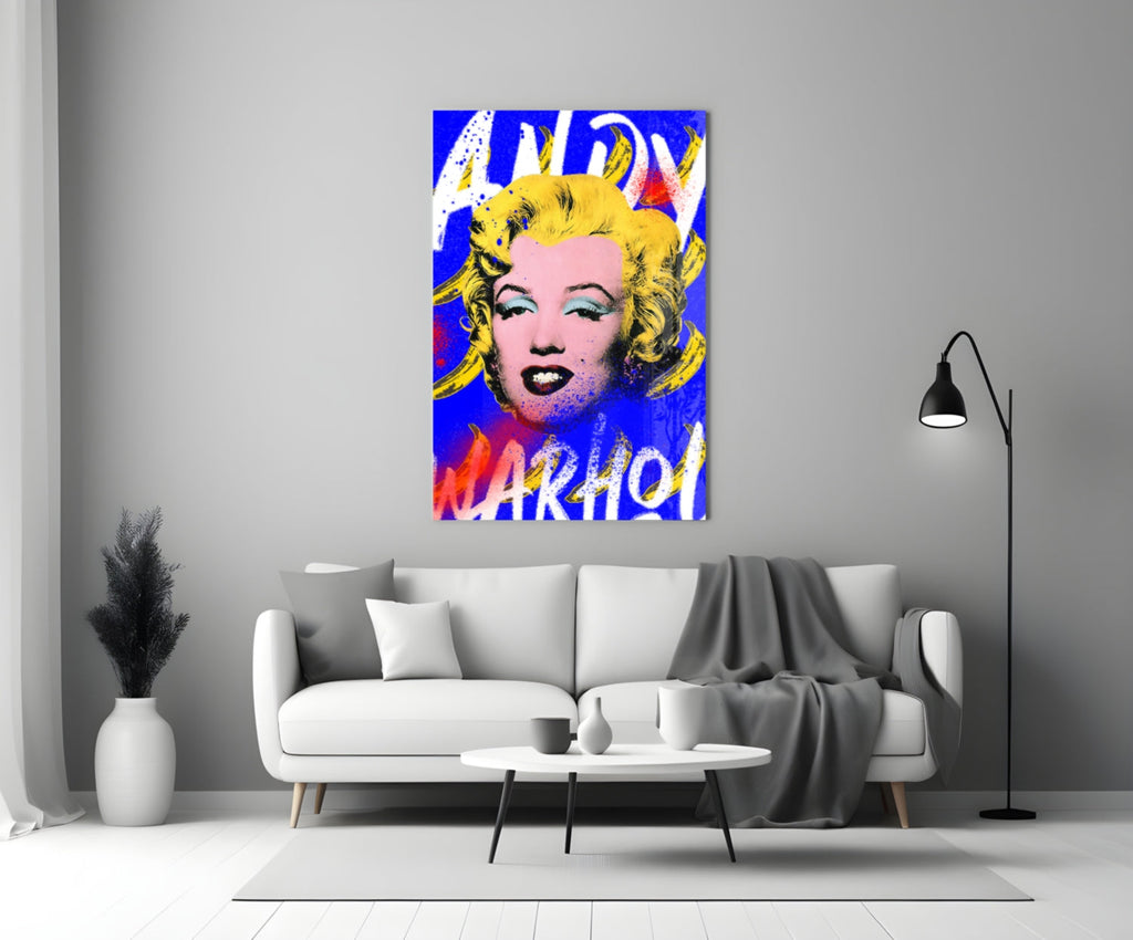 Andy Warhol and Marilyn Monroe Glass Wall Art || Designer Collection