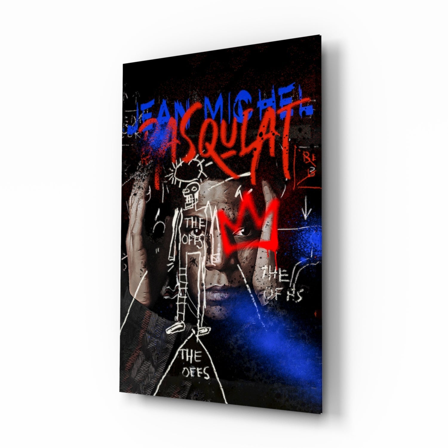 Style of Jean-Michel Basquiat Glass Wall Art || Designer Collection
