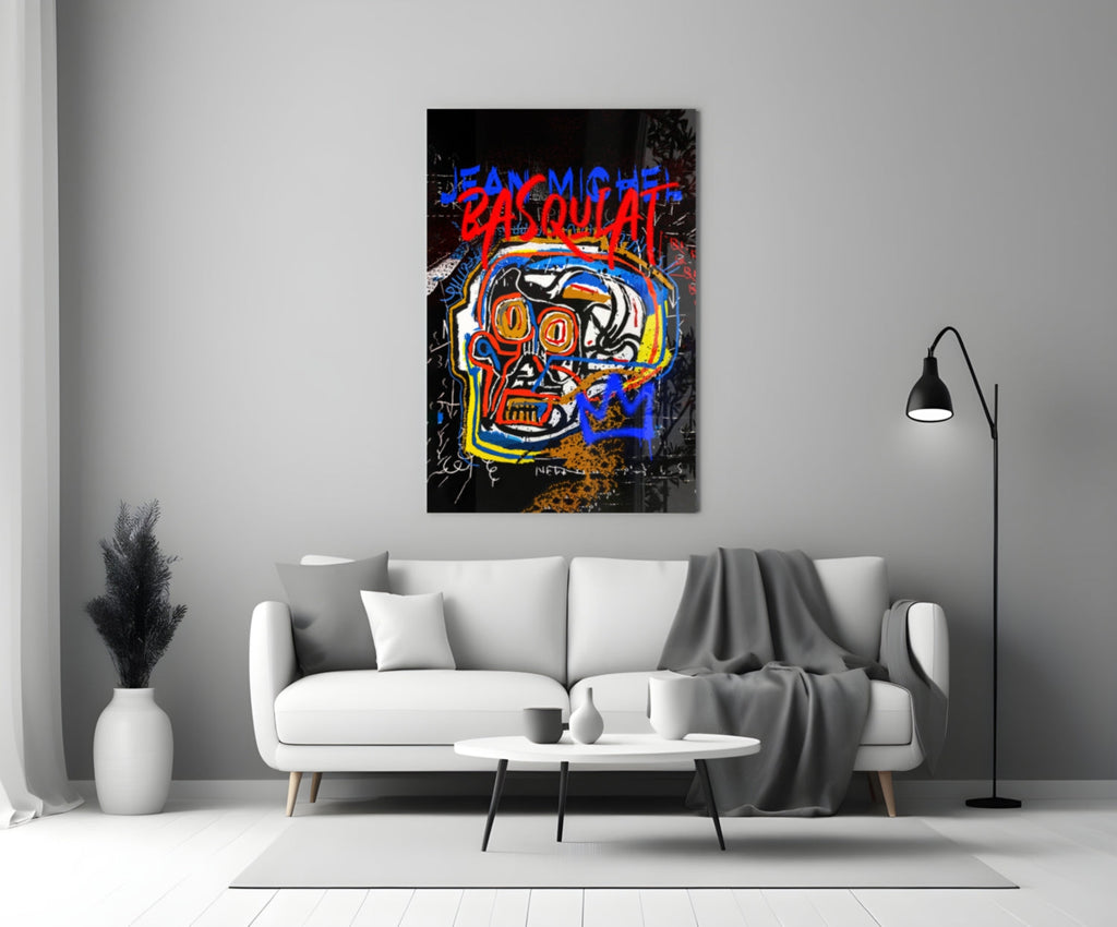 Style of Jean-Michel Basquiat Glass Wall Art || Designer Collection