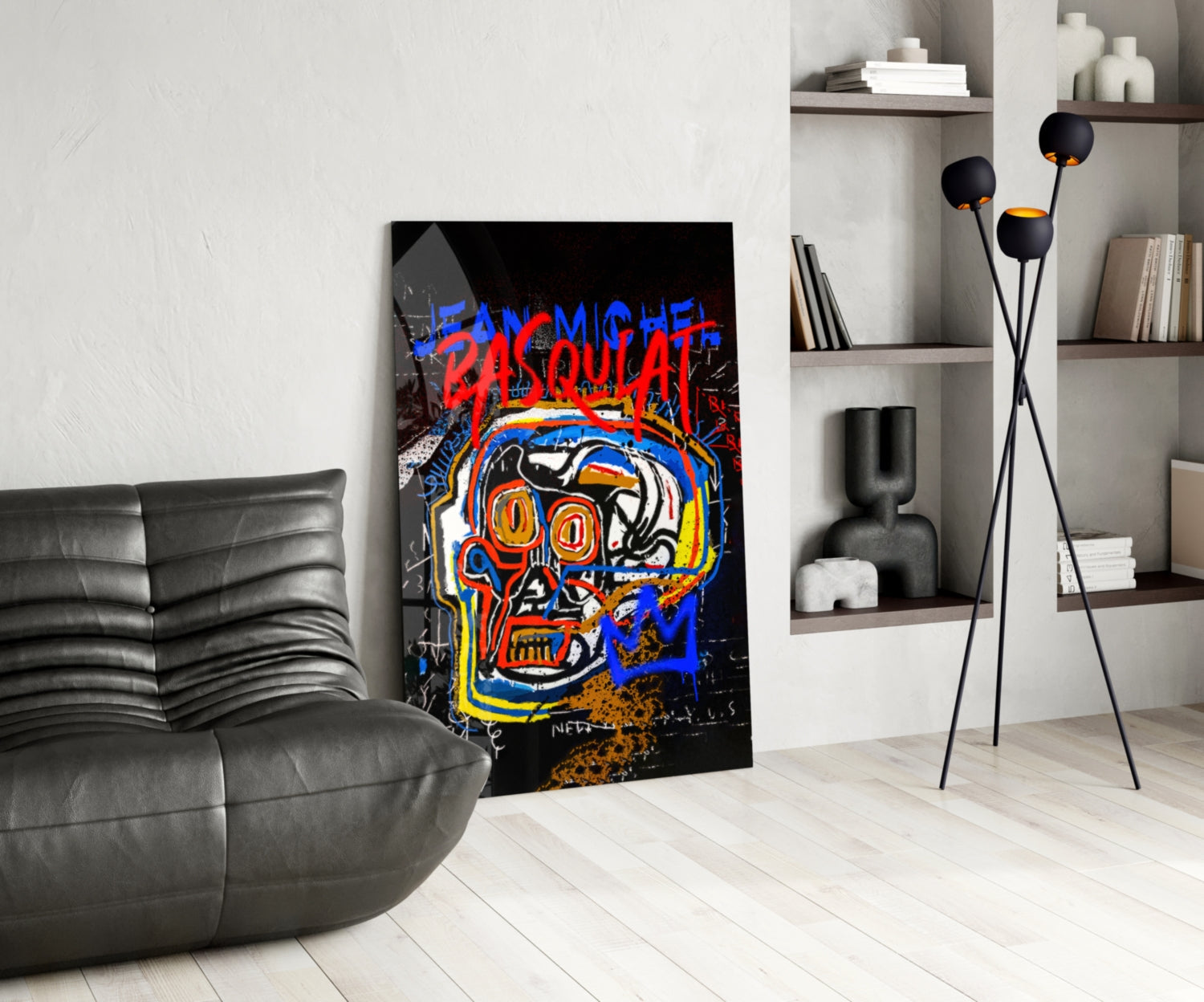 Style of Jean-Michel Basquiat Glass Wall Art || Designer Collection