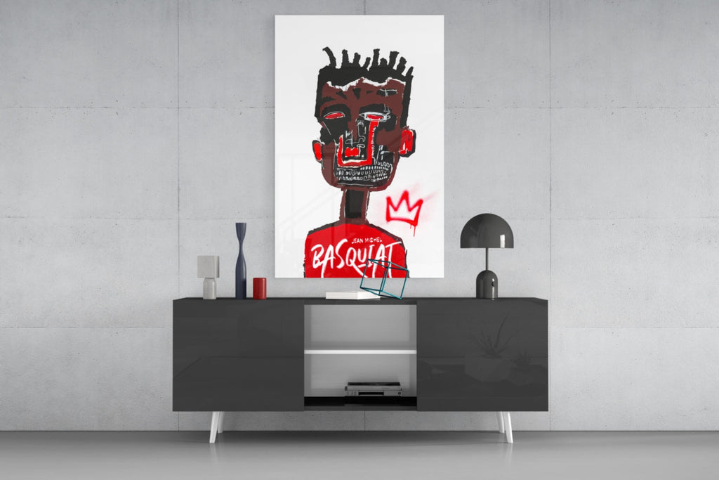 Style of Jean-Michel Basquiat Glass Wall Art || Designer Collection