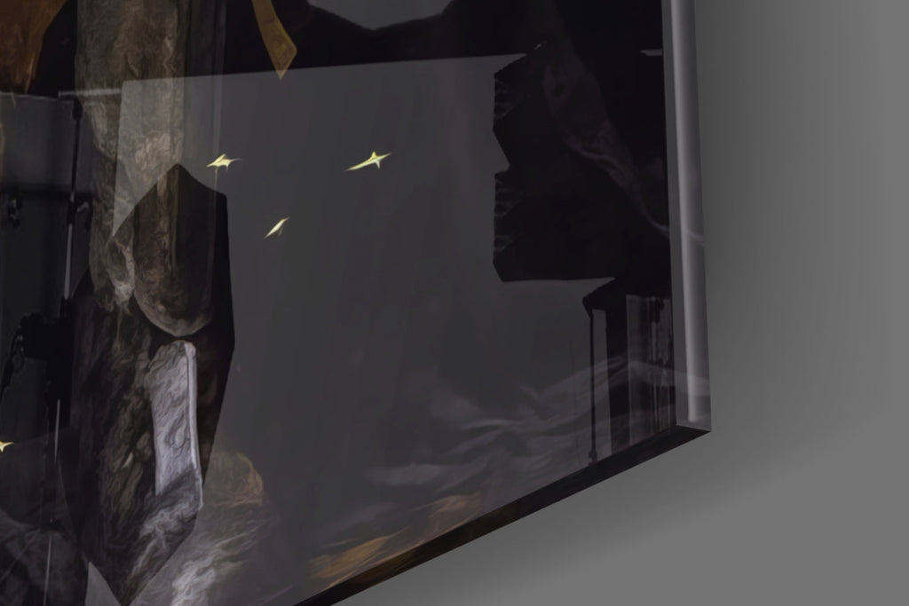 Batman in the Throne Glass Wall Art || Designer Collection