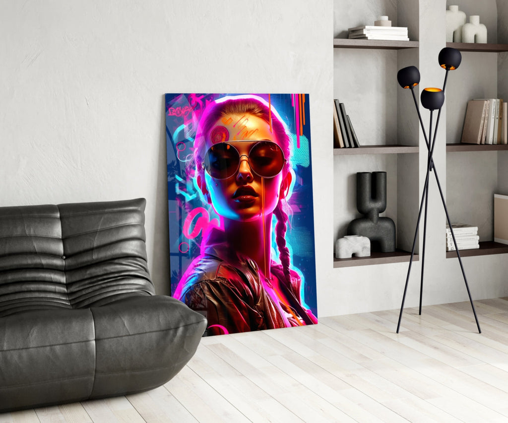 Stylish Woman Glass Wall Art || Designer Collection