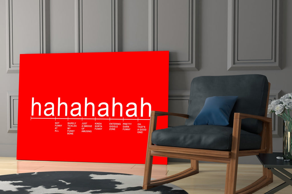 Laughter Analysis Glass Wall Art || Designer Collection