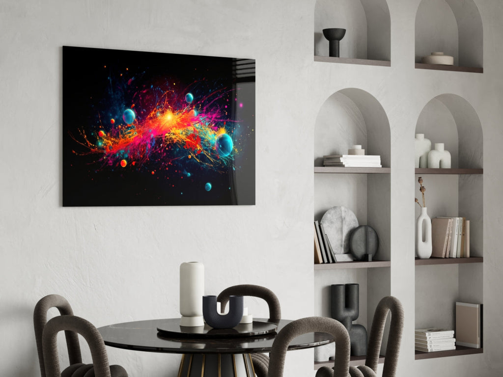 Colors of Space Glass Wall Art || Designer Collection