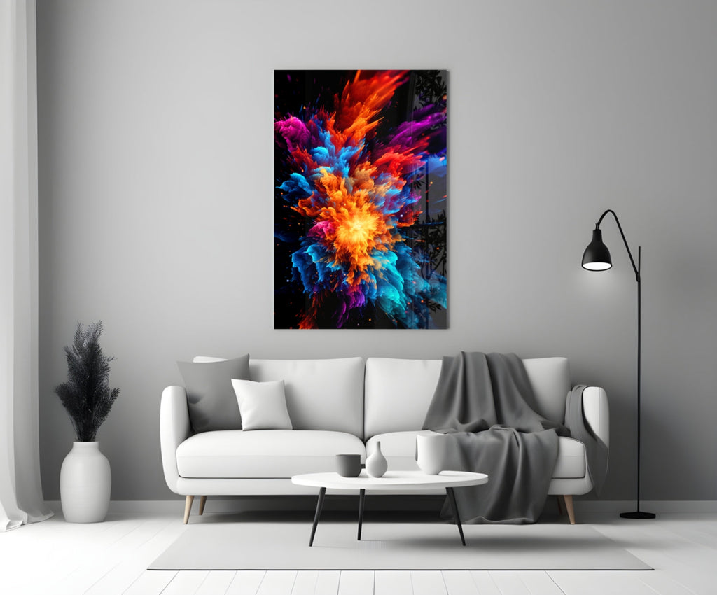 Color Flower Glass Wall Art || Designer Collection