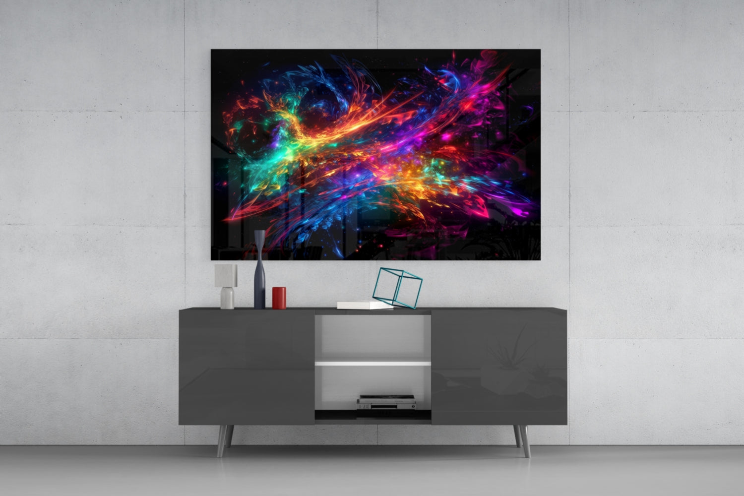 Colors of Space Glass Wall Art || Designer Collection