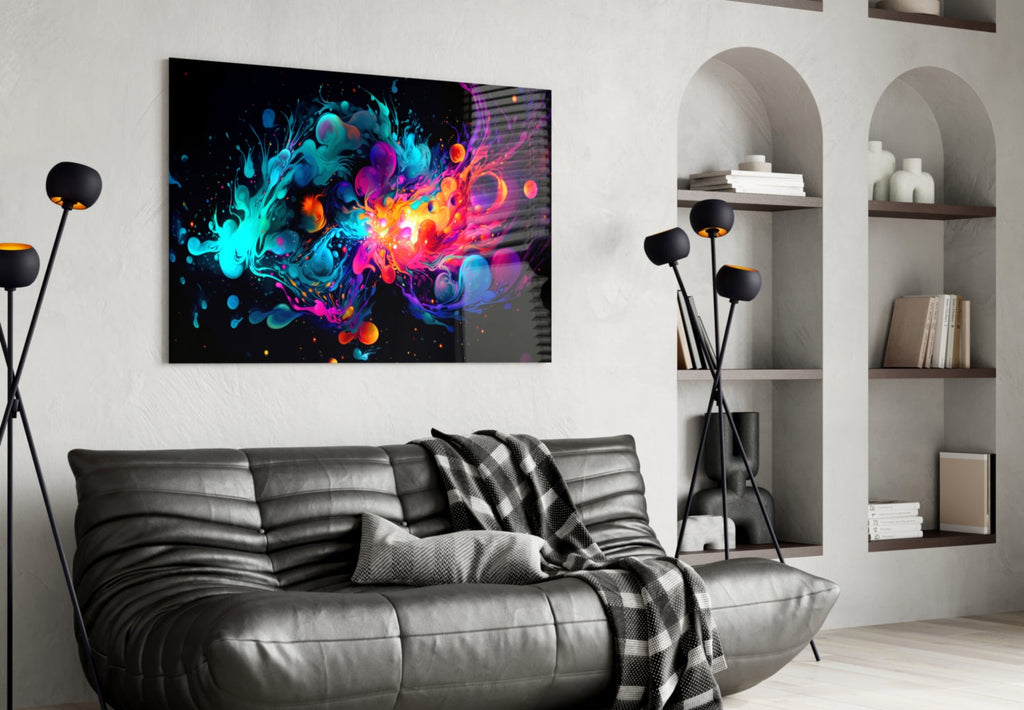 Colors of Space Glass Wall Art || Designer Collection
