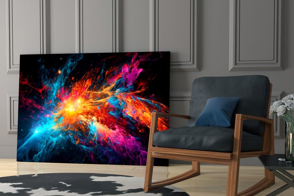 Colors of Space Glass Wall Art || Designer Collection