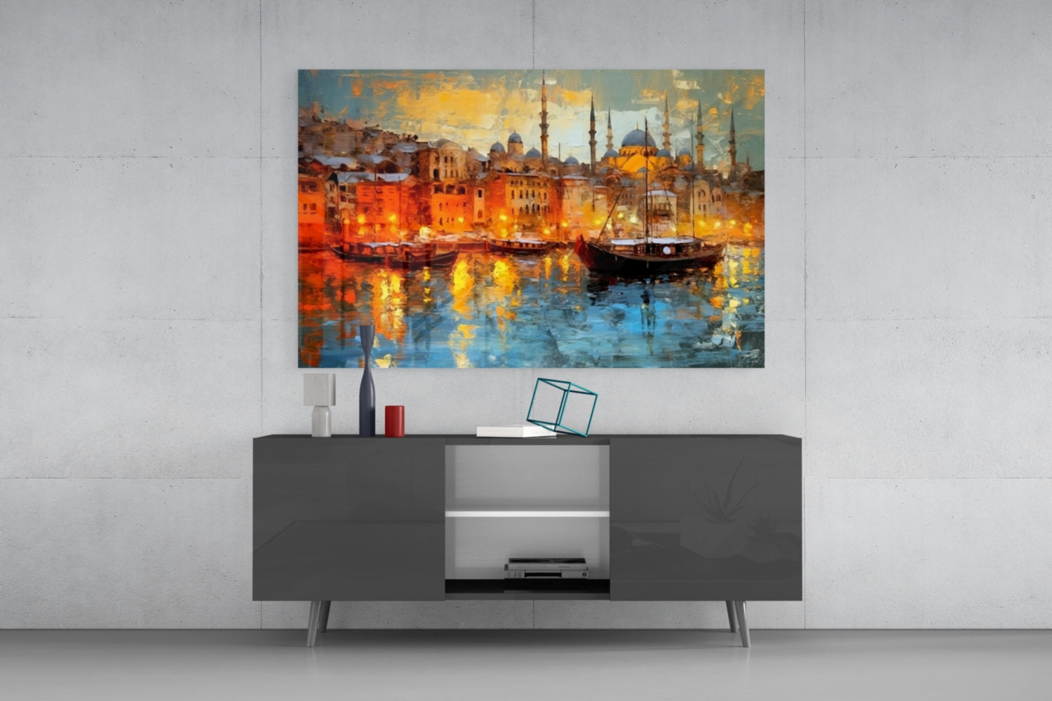 Istanbul Glass Wall Art || Designer Collection
