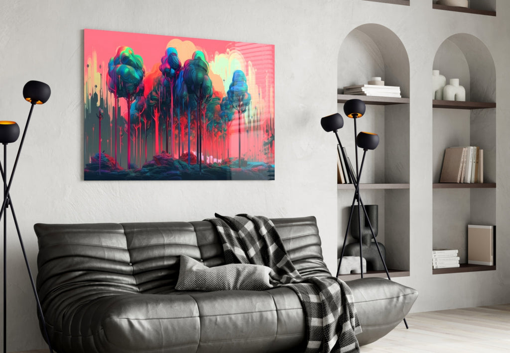 Forest of Colors Glass Wall Art || Designer Collection