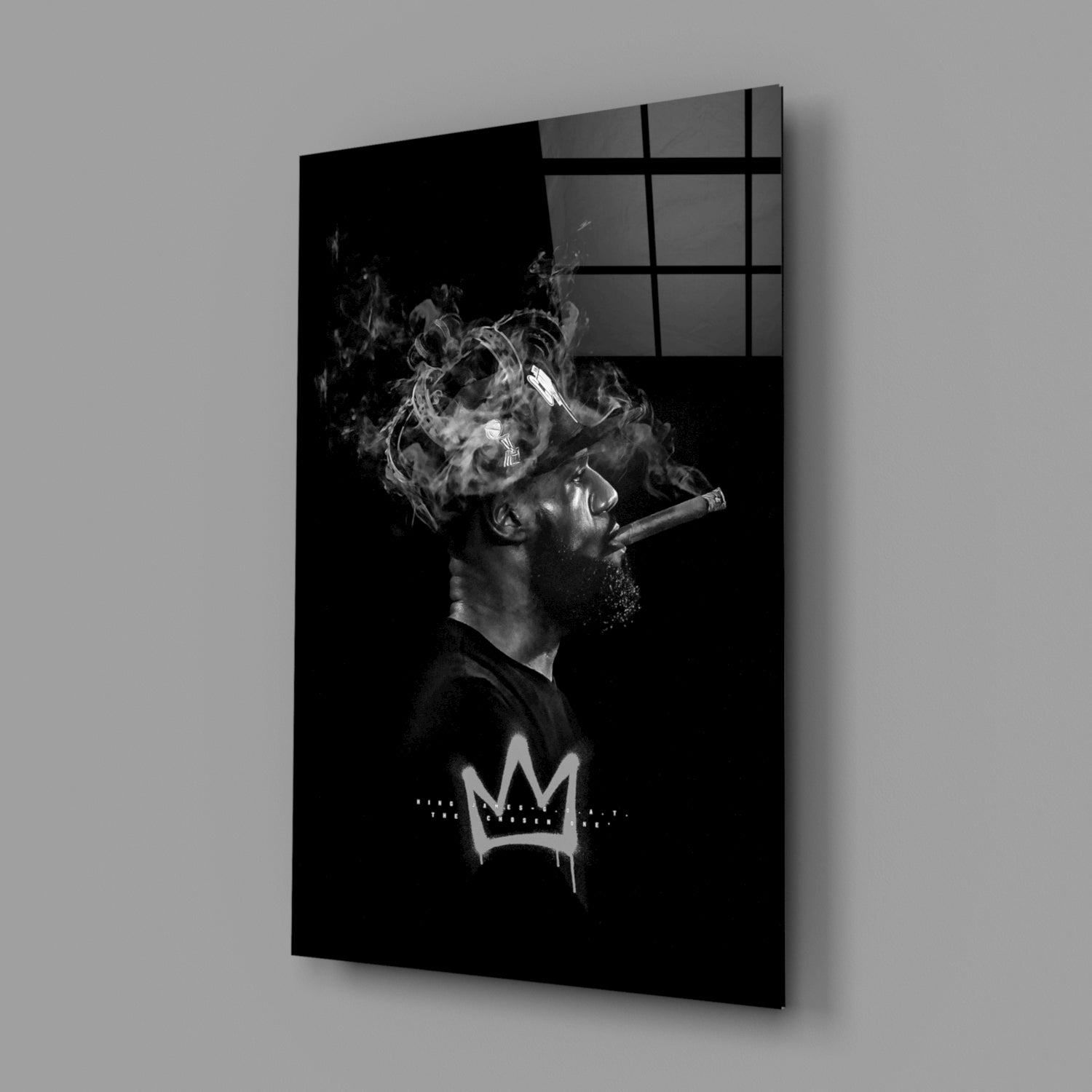 King James Glass Wall Art || Designer Collection
