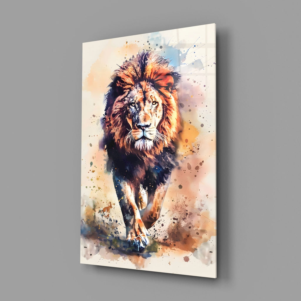 Lion Glass Wall Art || Designer Collection