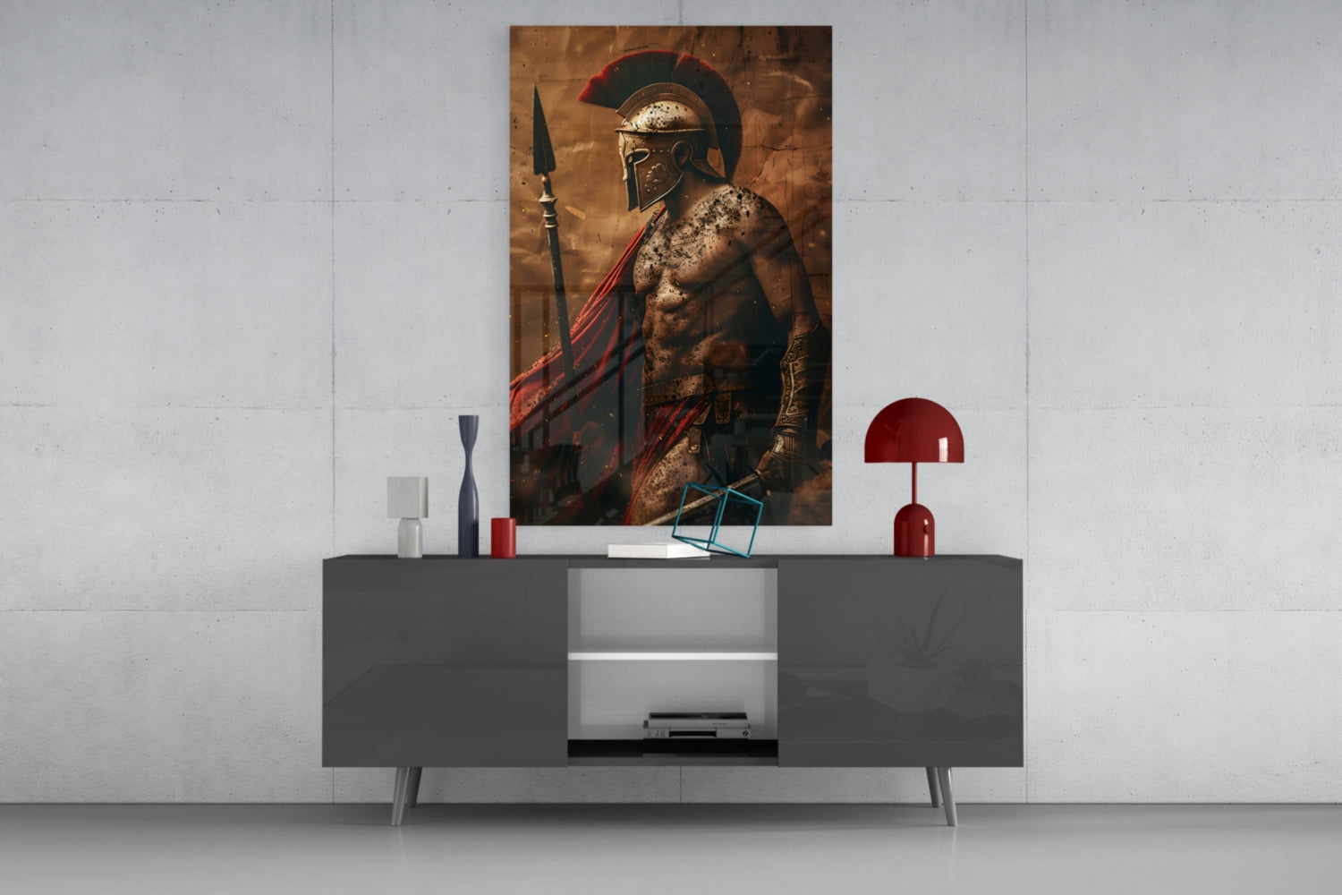 Gladiator Glass Wall Art || Designer Collection