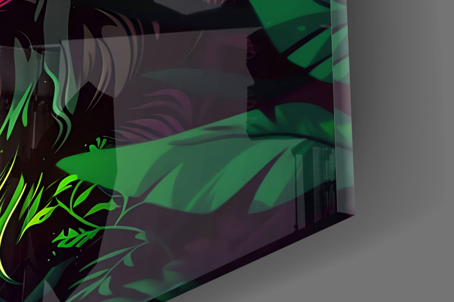 Wolf Glass Wall Art || Designer Collection