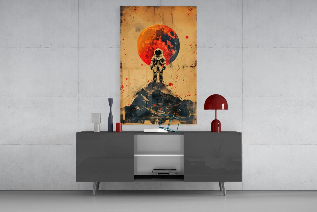 Astronaut Glass Wall Art || Designer Collection