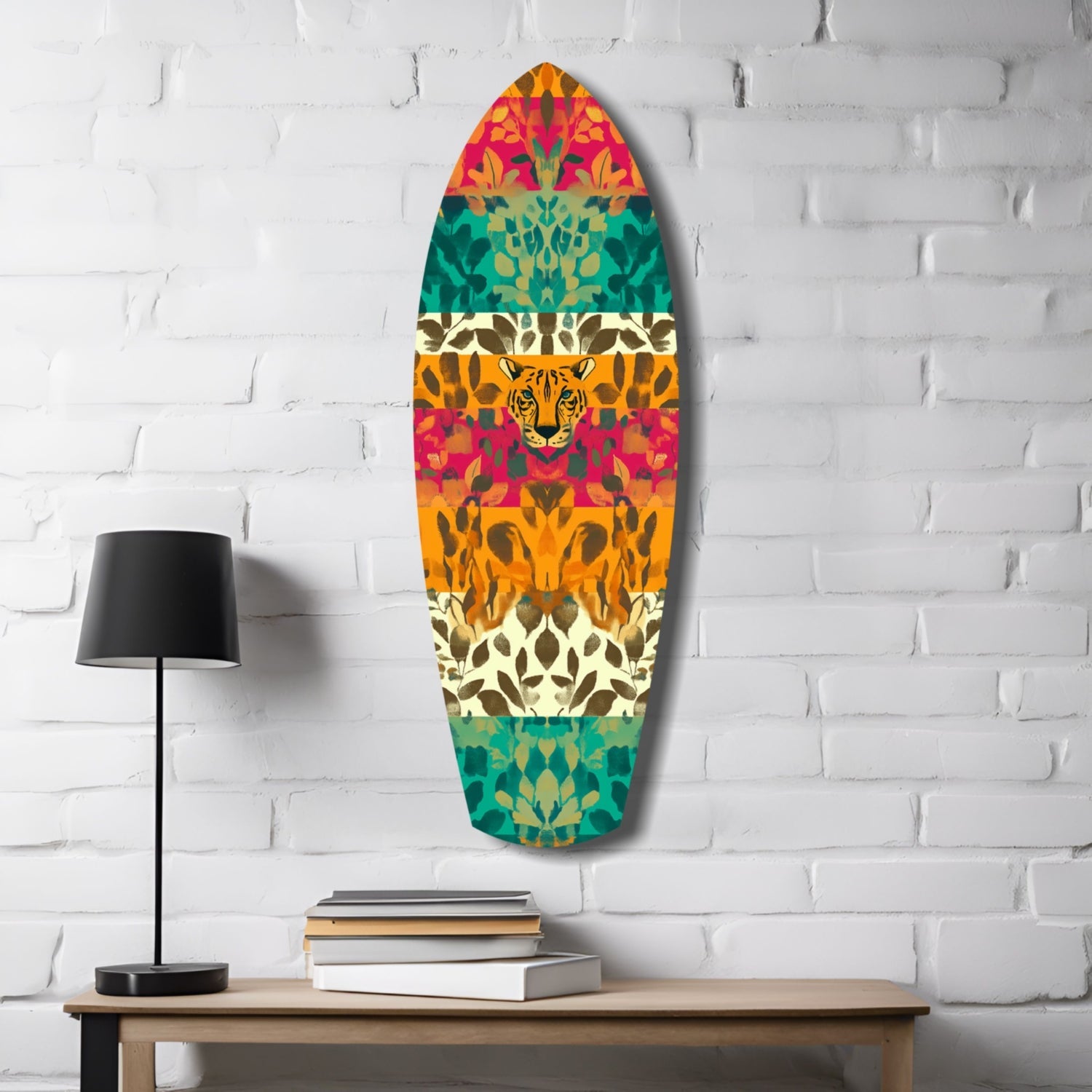 Camouflaged Tiger Glass Wall Art
