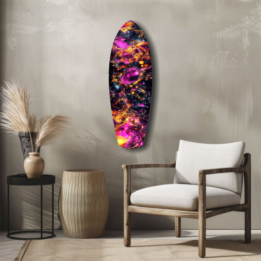 Kinetic Cosmos Glass Wall Art