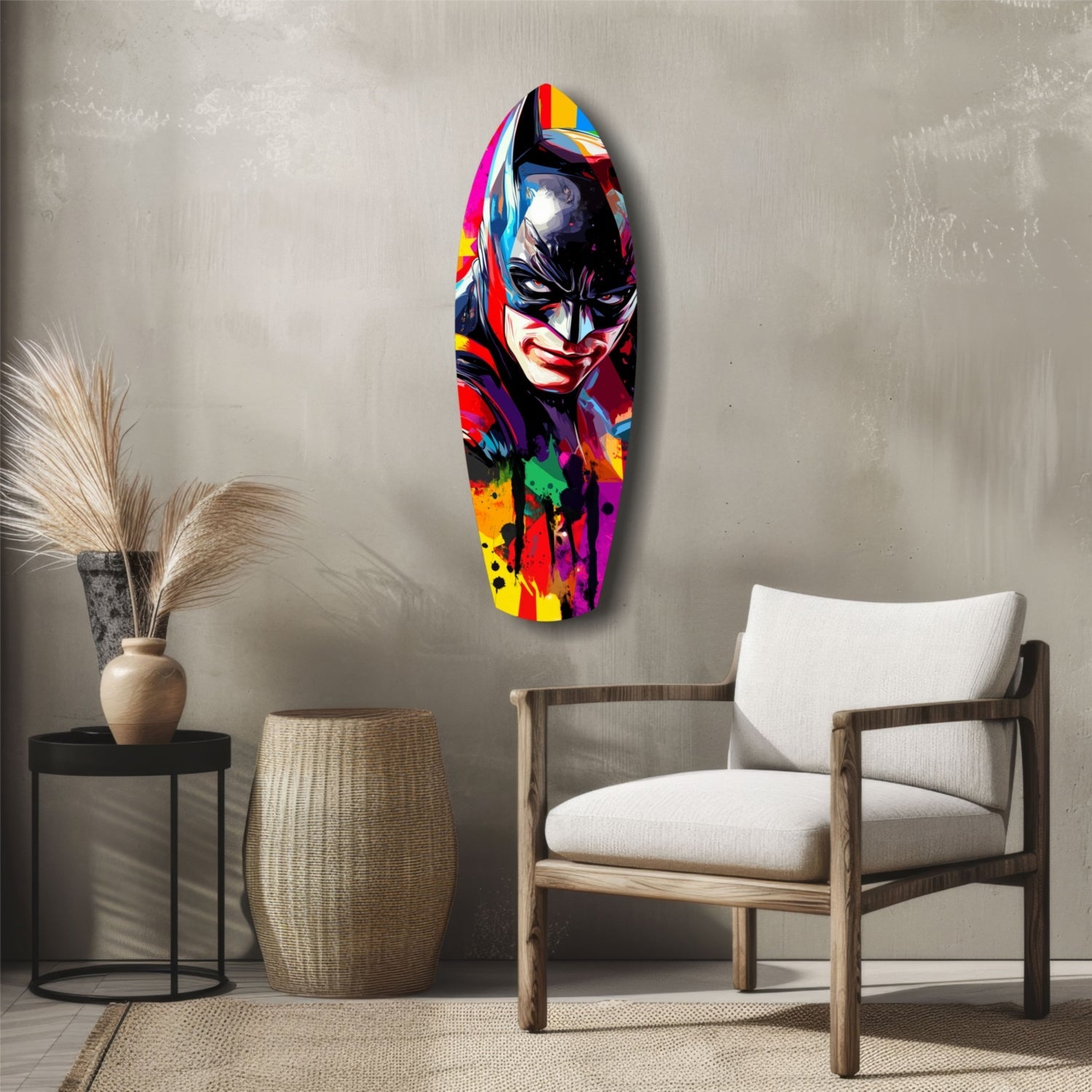 Shadowed Vigilante Glass Wall Art