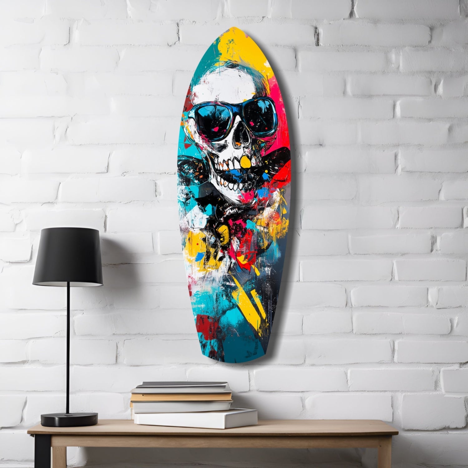 Street Soul Graffiti Skulls Glass Wall Art