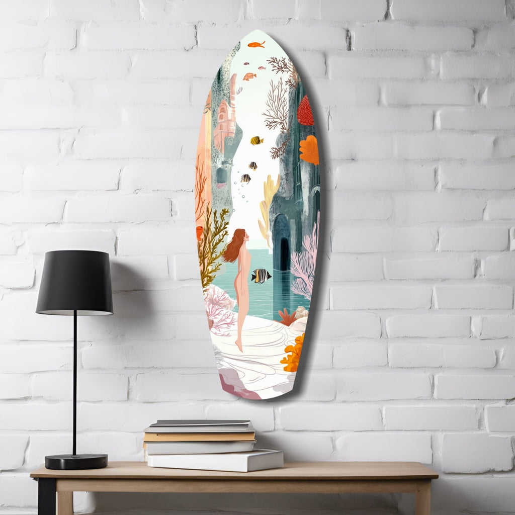 Utopic Seashore Glass Wall Art
