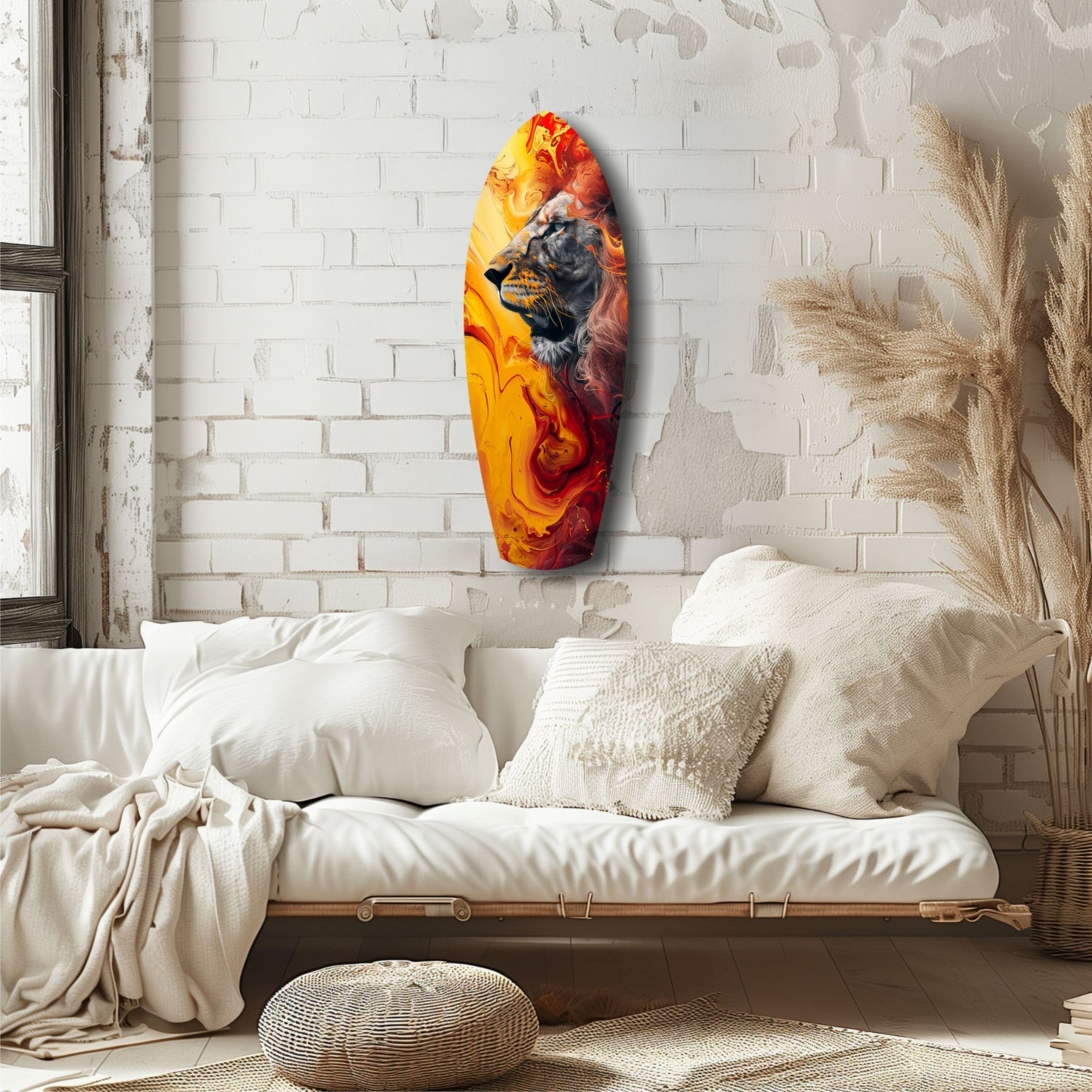 Lion Pride V7 Glass Wall Art