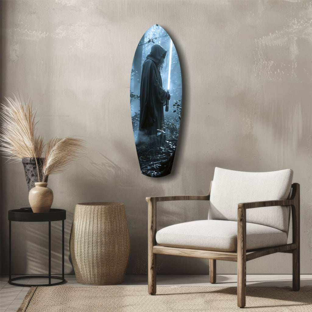 Light Saber Glass Wall Art
