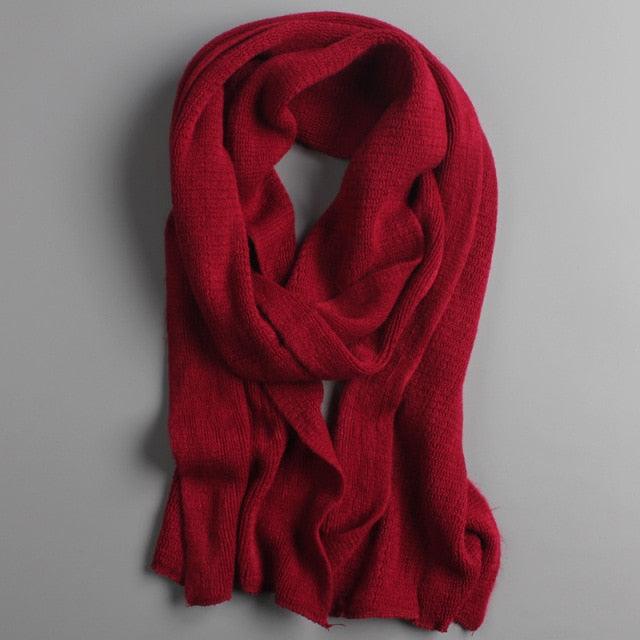 NEW Arrived Men's Fashion Winter Soft Long Thick Warm Scarf Lightweight Knit Spring Unisex Soft Scarves Size Elegant Male Cashmere Neckerchief Warmer Scarves For Men Women