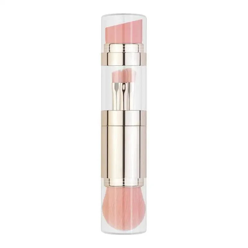 New Vintage Style 4 In 1 Makeup Brushes For Foundation, Eyebrow Shadow, Eyeliner Blush Powder, Brush Cosmetic And Concealer Professional Makeup Brush