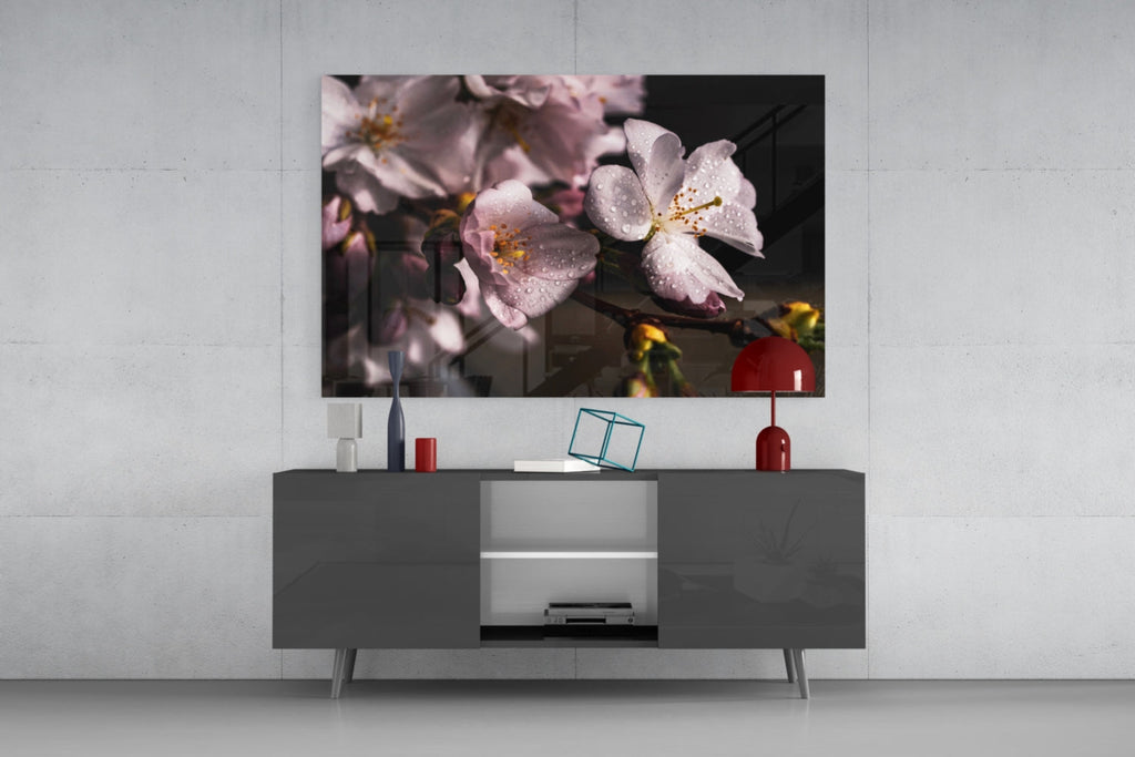Macro Flower Glass Wall Art