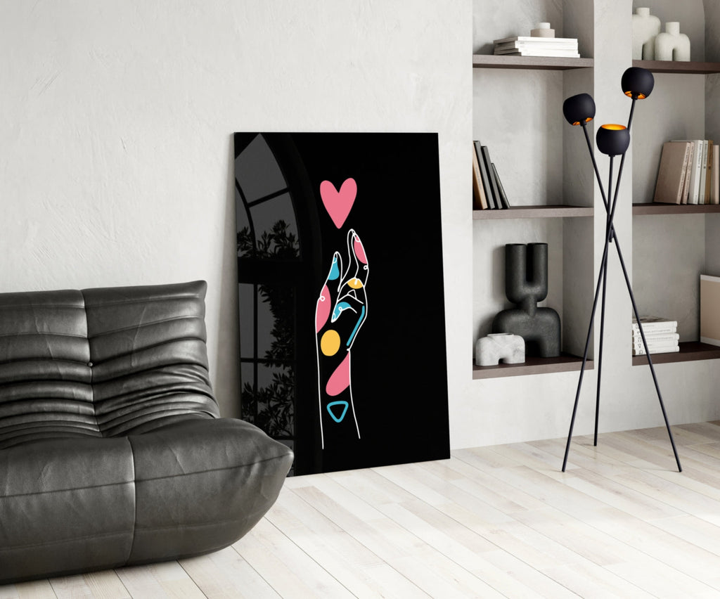 Abstract Colorful Hand Glass Wall Art