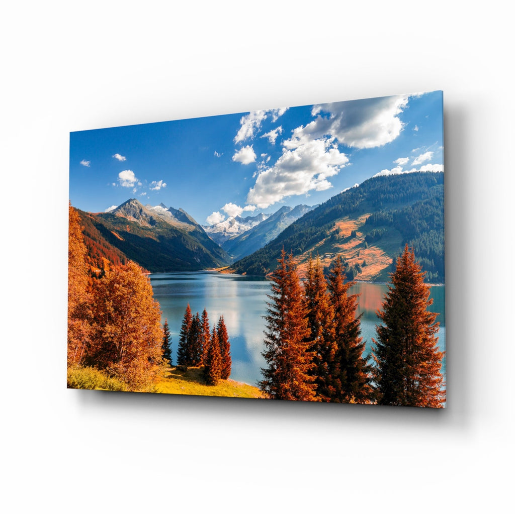 Lake View Glass Wall Art