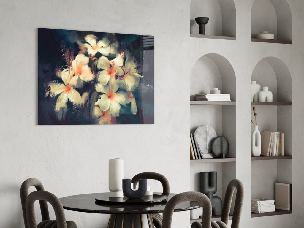 Flowers Glass Wall Art