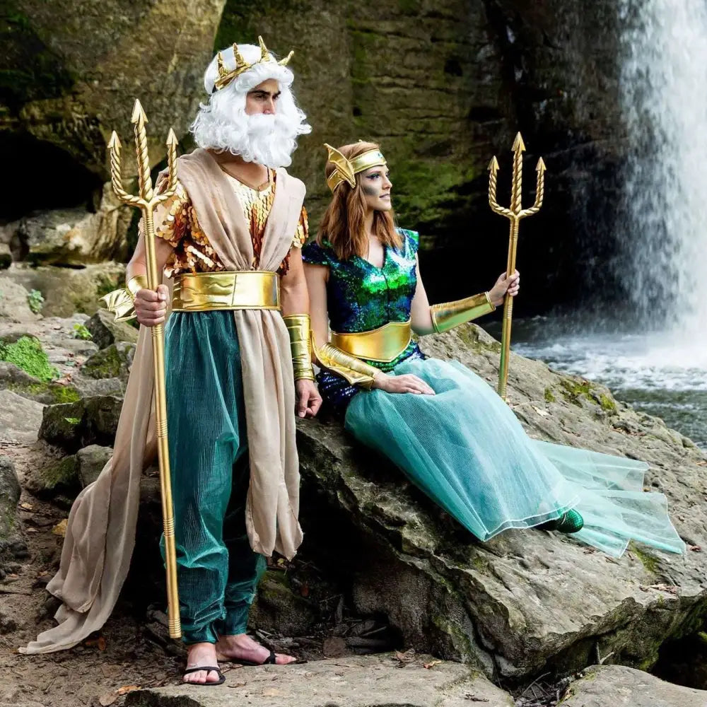 Poseidon Queen King God of War Costume