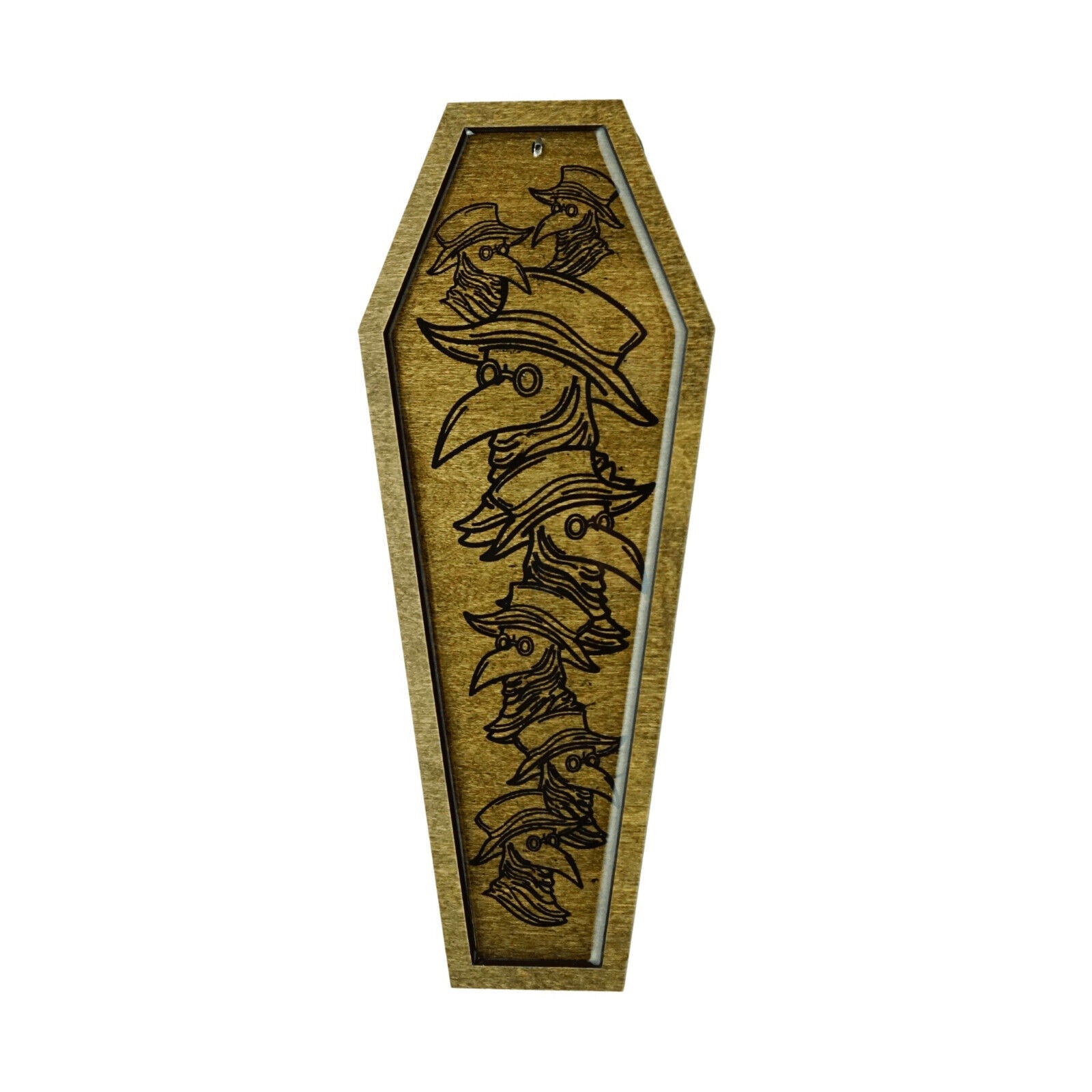 Plague Doctor Coffin Wood Incense Holder