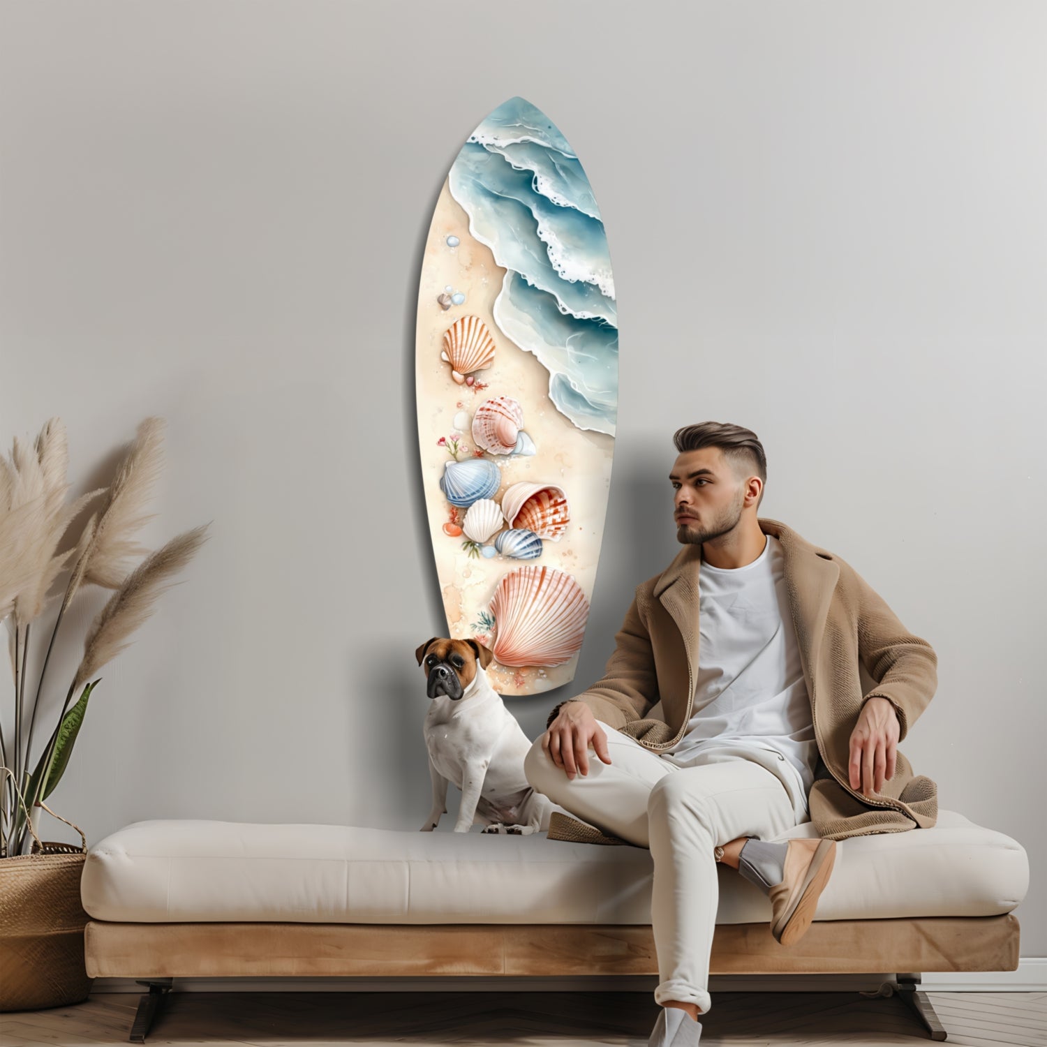 Shoreline Treasures  Glass Wall Art