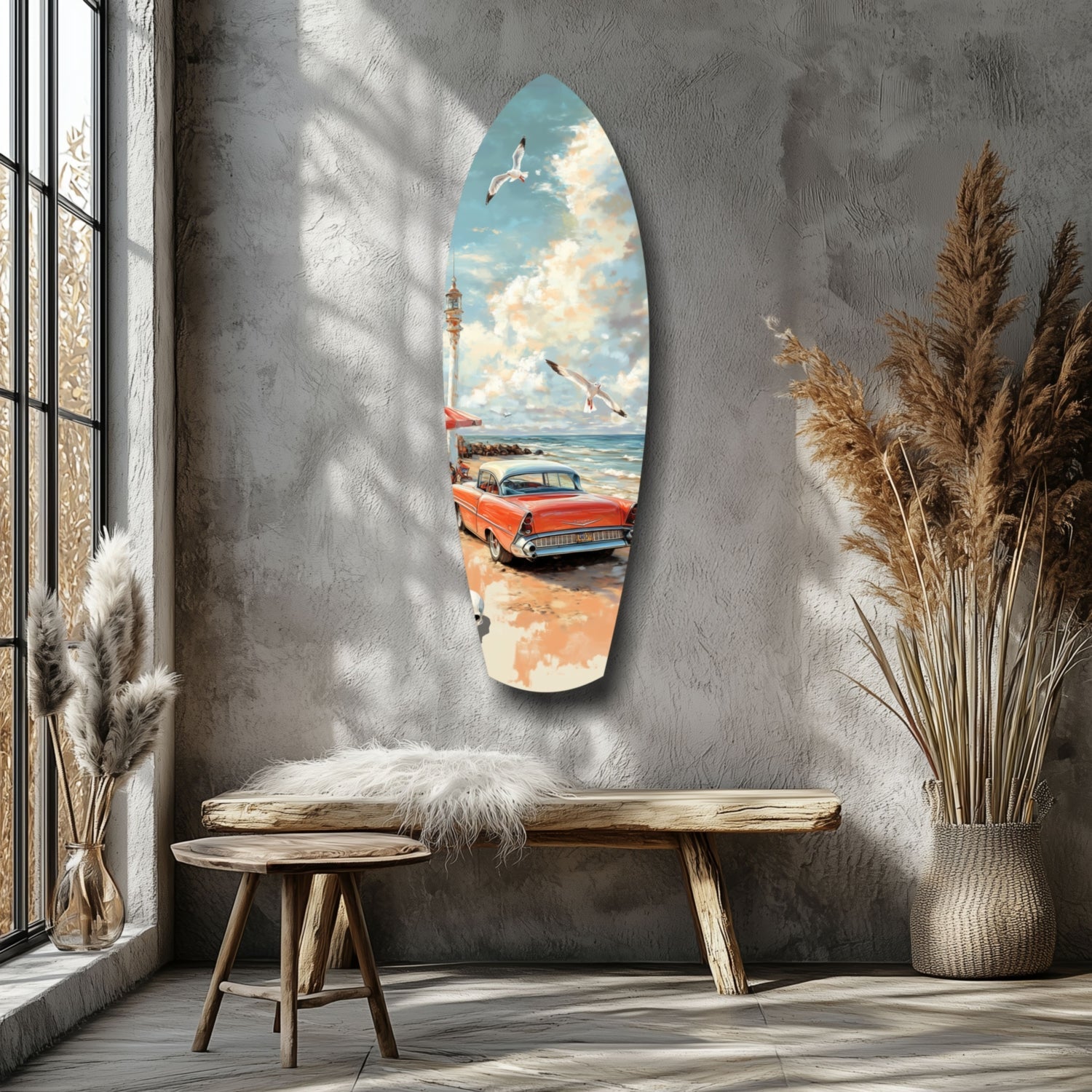 Timeless by the Sea Glass Wall Art