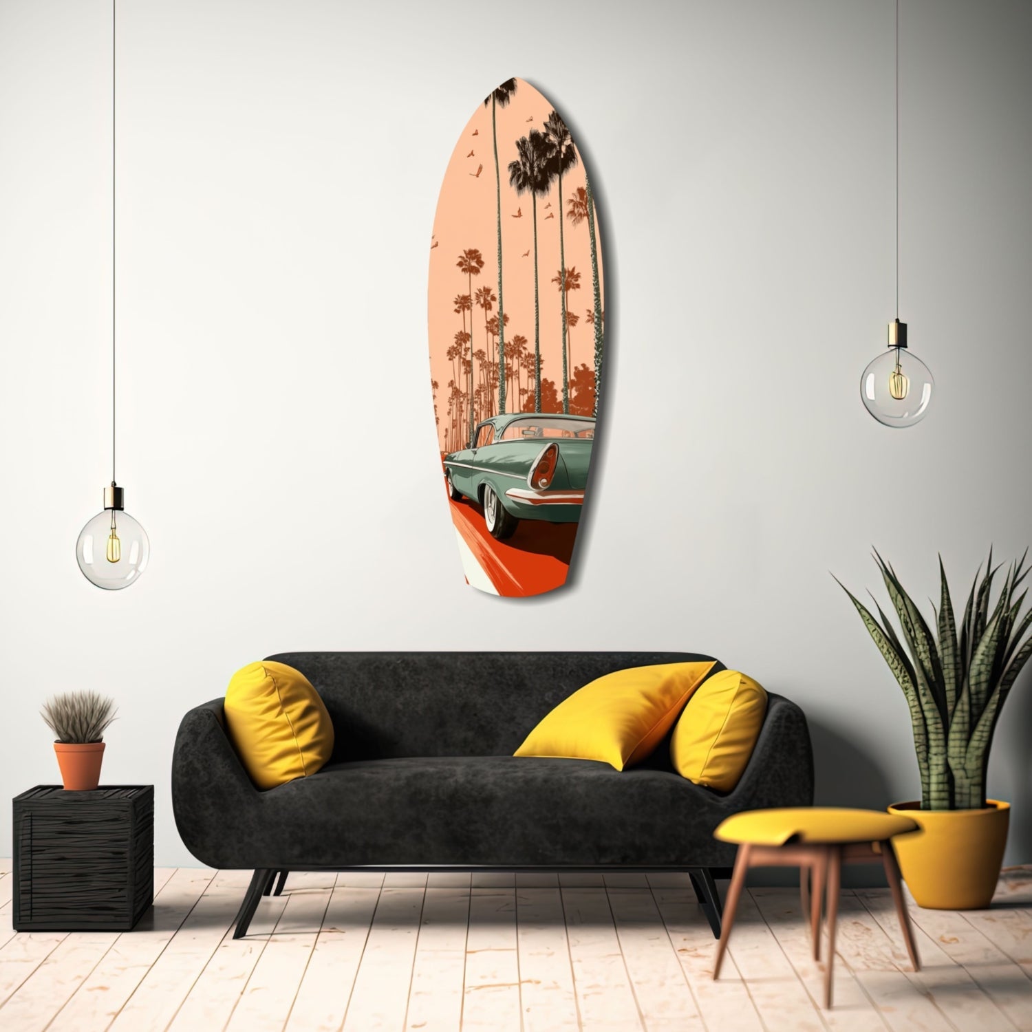 California Dreams V2 Glass Wall Art