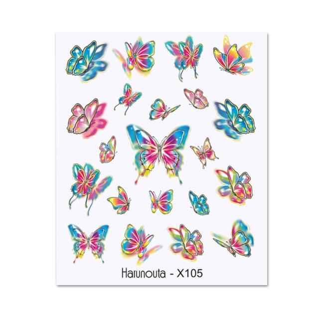 Water Nail Stickers Women Face Sketch Abstract Butterfly Image Sexy Girl Nail Art Decor Sliders Manicures For Nails Decoration Decal Self-Adhesive 3D Wave Design Decoration for Women Girls Tape Nail Art Stickers Decal Decoration