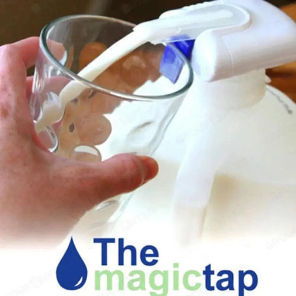 White Automatic Drink Dispenser For Fridge Gallon Magic Tap Electric Water Milk Drink Beverage Hands-Free Dispenser Spill Proof Convenient Dispenser One-Handed Operation Suitable For Outdoor And Home Kitchens