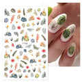 White Embossed Flower Lace 5D Sticker Decal Wedding Nail Art Designs Floral Flower Transfer Decal  Geometry  3D Wave Design Decoration for Women Girls Tape Nail Art Stickers Decal Decoration Geometry Transfer Decals Nail Art Decorations Decoration Decal