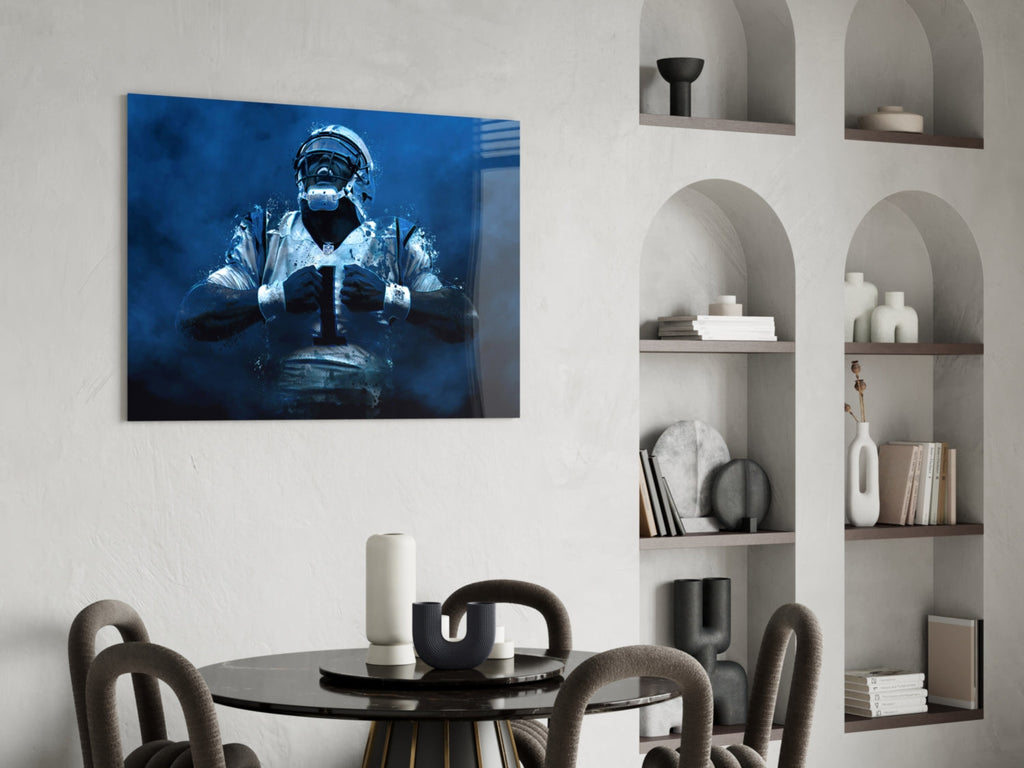 Cam Newton Glass Wall Art