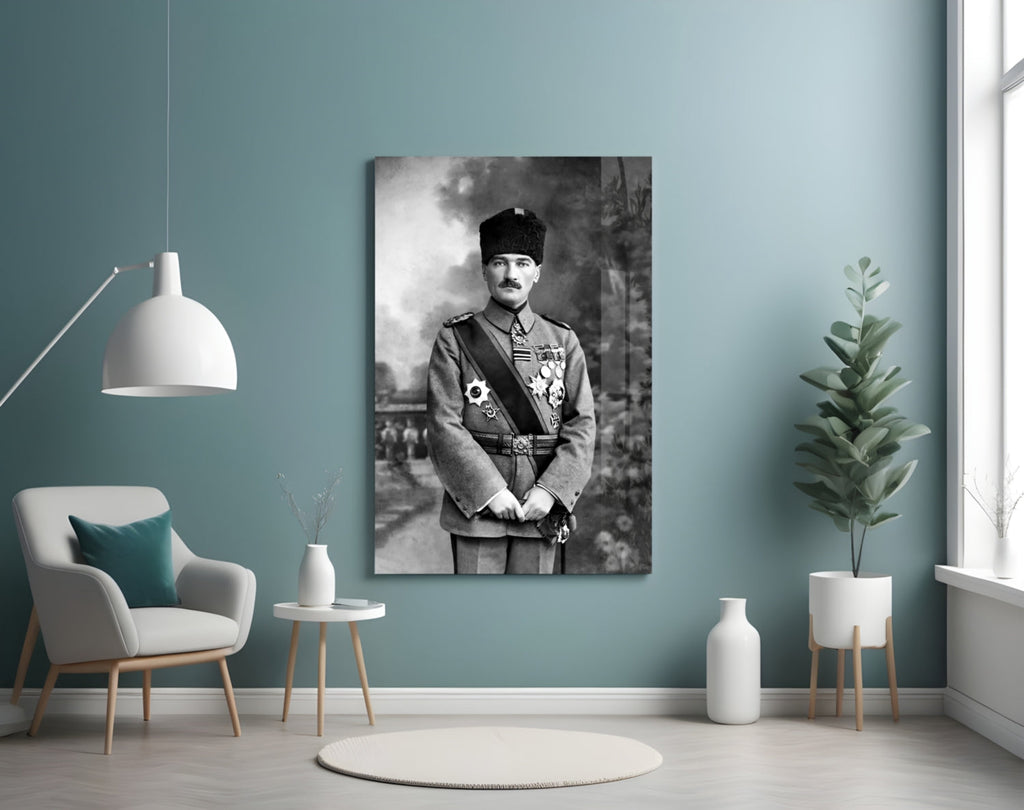 Ataturk  Glass Wall Art