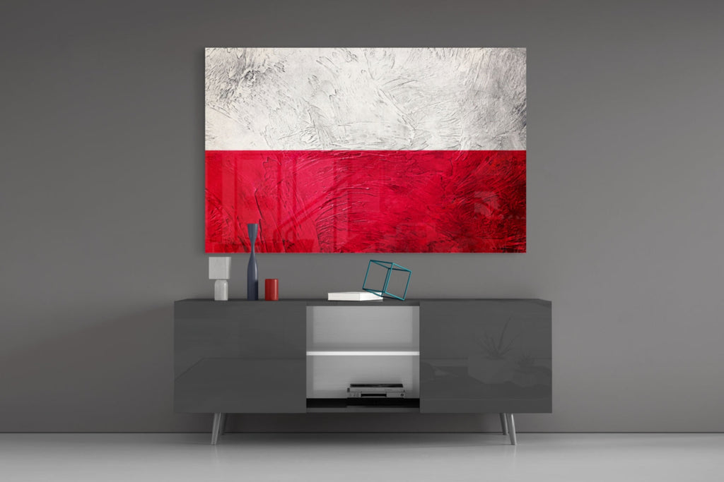 Flag of Poland Glass Wall Art