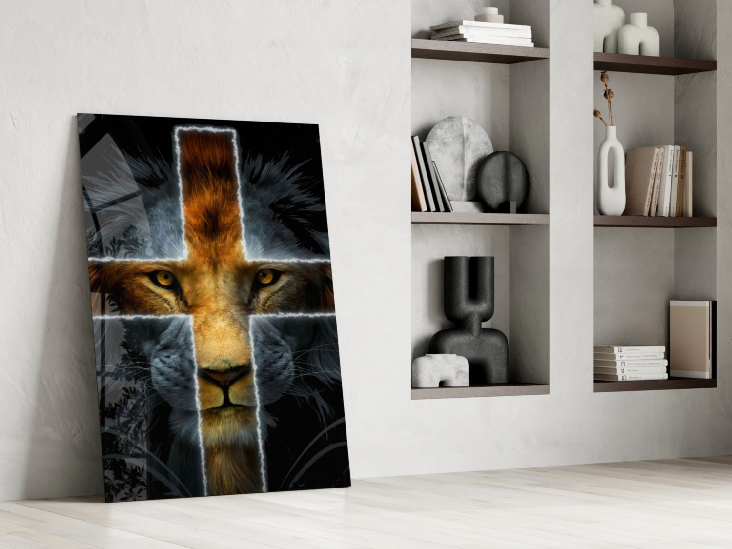 Lion Glass Wall Art