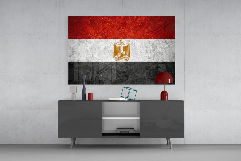 Flag of Egypt Glass Wall Art