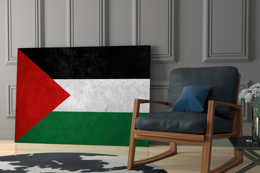 Flag of Palestina Glass Wall Art